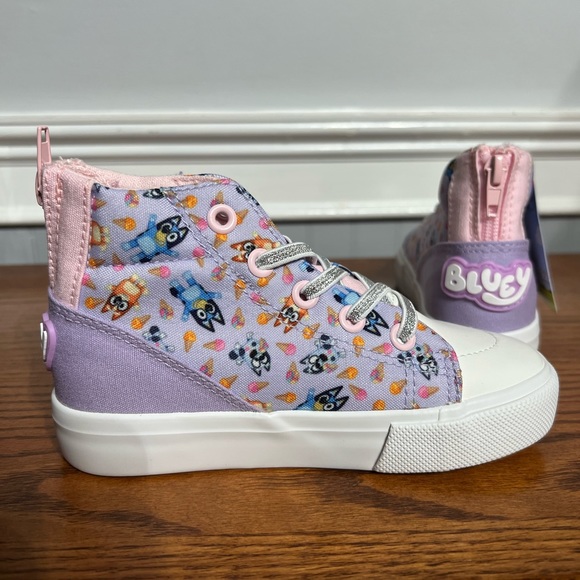 Bluey Shoes Nwtbluey Little Girls High Top Sneakers Poshmark